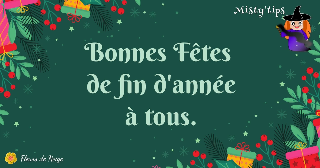 Bonnes fêtes de fin d’année