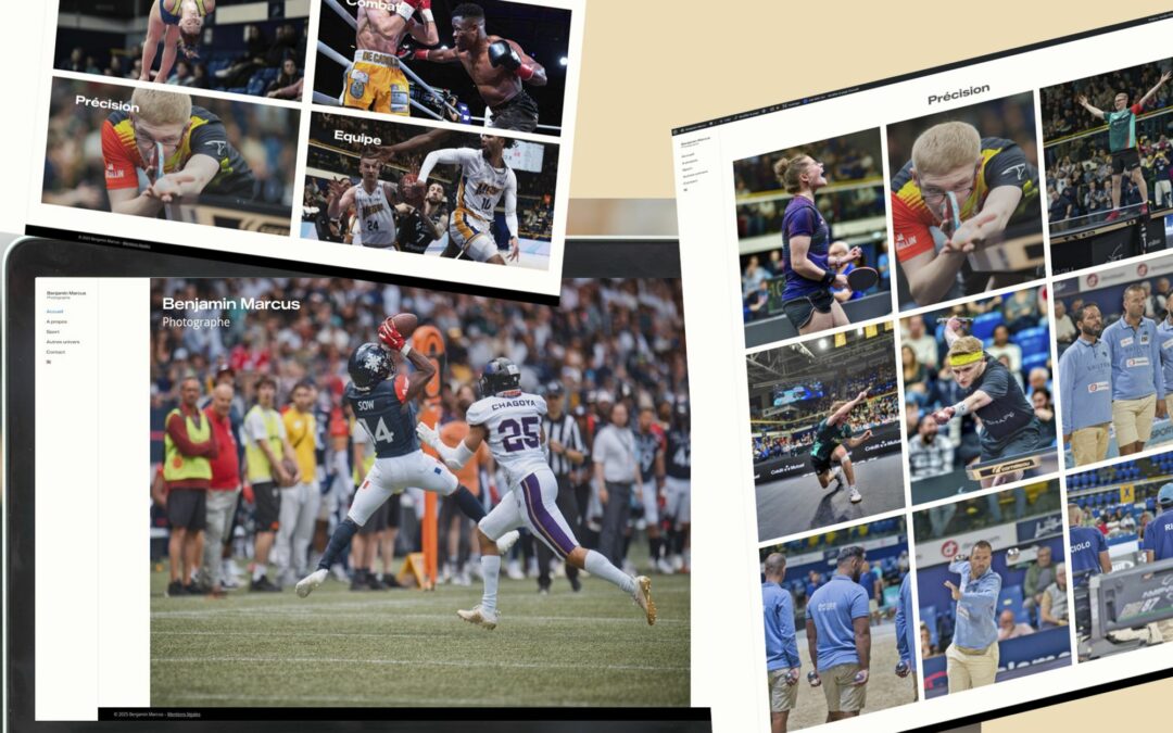 Site vitrine pour Benjamin Marcus, photographe de sport