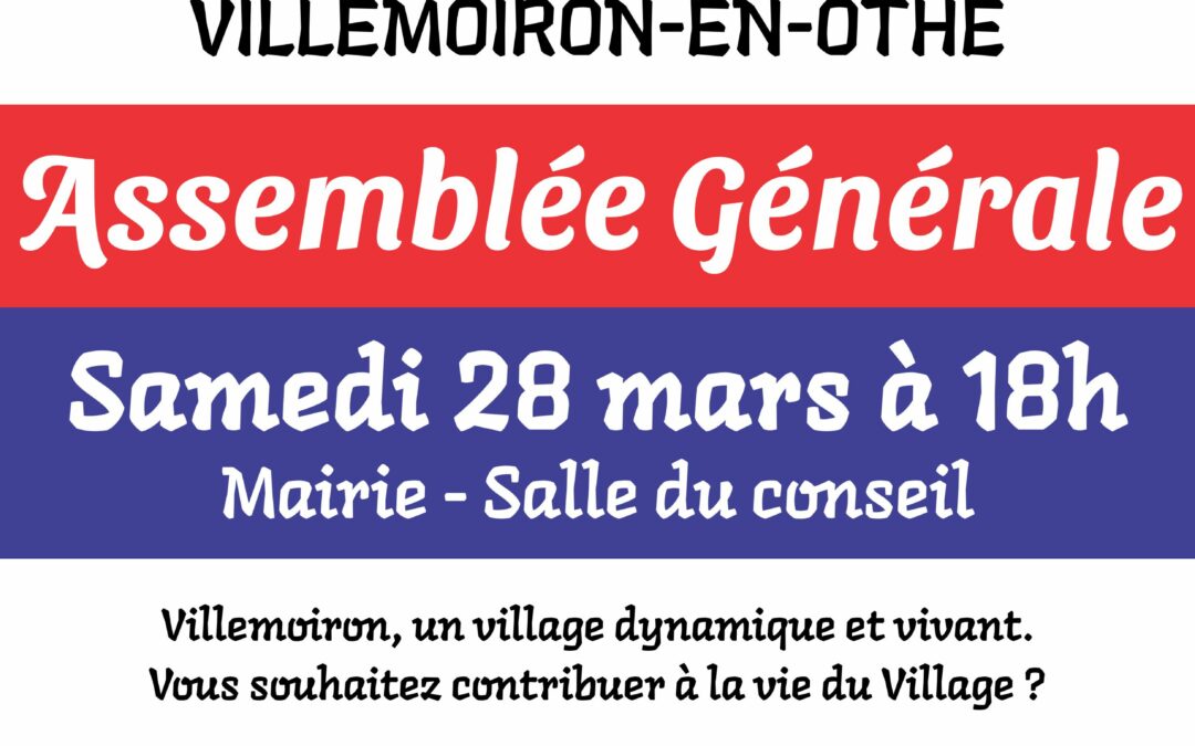 Assemblée Générale 2026 – Villemoiron-en-Othe